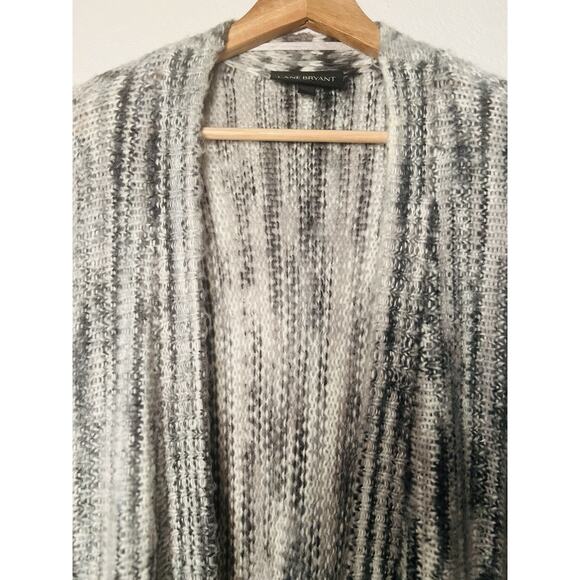 Lane Bryant Gray Open-Front Extra Long Cardigan Sz 18/20 Pockets Western Boho - Picture 3 of 11